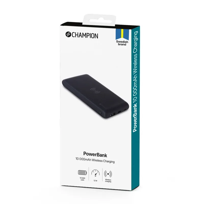 Bild 2 för PowerBank 10000 mAh 12W Wireless Charging