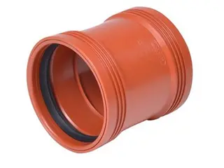 Produktfoto för PP-dobbelt stikmuffe 110mm - Wavin
