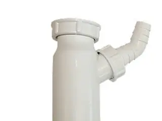 Produktfoto för Pp Tilsl.Rør 1.1/2-50mm - Hvid T/vask M/prop