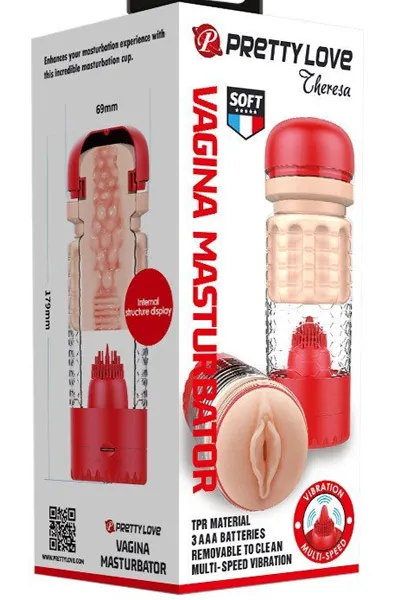Bild 1 för Pretty Love: Emily Vaginal Masturbator, röd