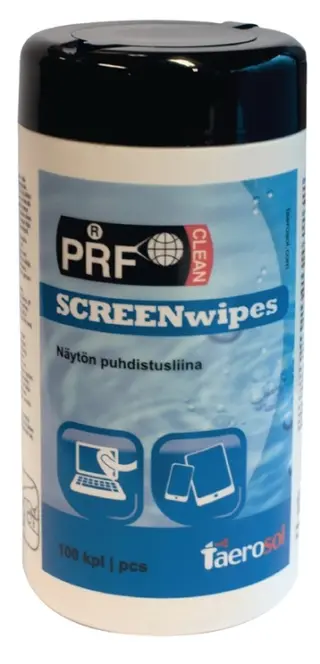 Produktfoto för PRF Antistatisk & Antibakteriell Rengöringsservetter för Skärm, 100styck
