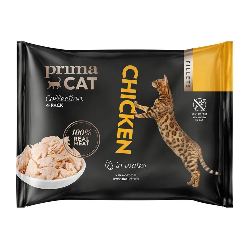 Bild 2 för PrimaCat Fillets Kyckling i vatten 4 x 50 g