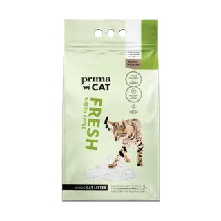 Produktfoto för PrimaCat Fresh Apple kattsand Vit 5 L