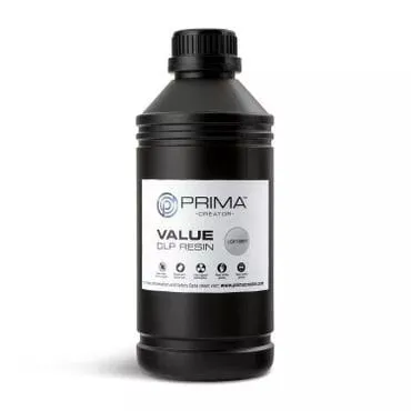 Alternativ bild 0 för PrimaCreator Value UV / DLP Resin - 1000 ml - Ljusgrå