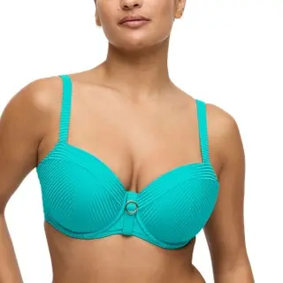 Produktfoto för PrimaDonna Delray Padded Balcony Bikini Top Turkos C 80 Dam
