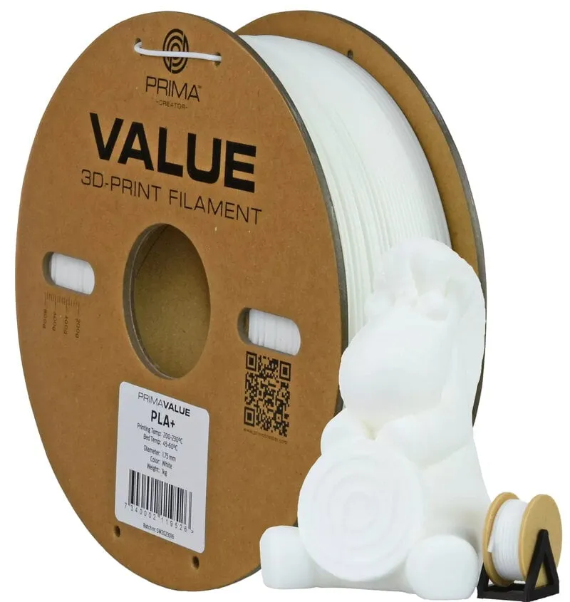 Alternativ bild 0 för PrimaValue PLA+ - 1,75mm - 1kg - Vit