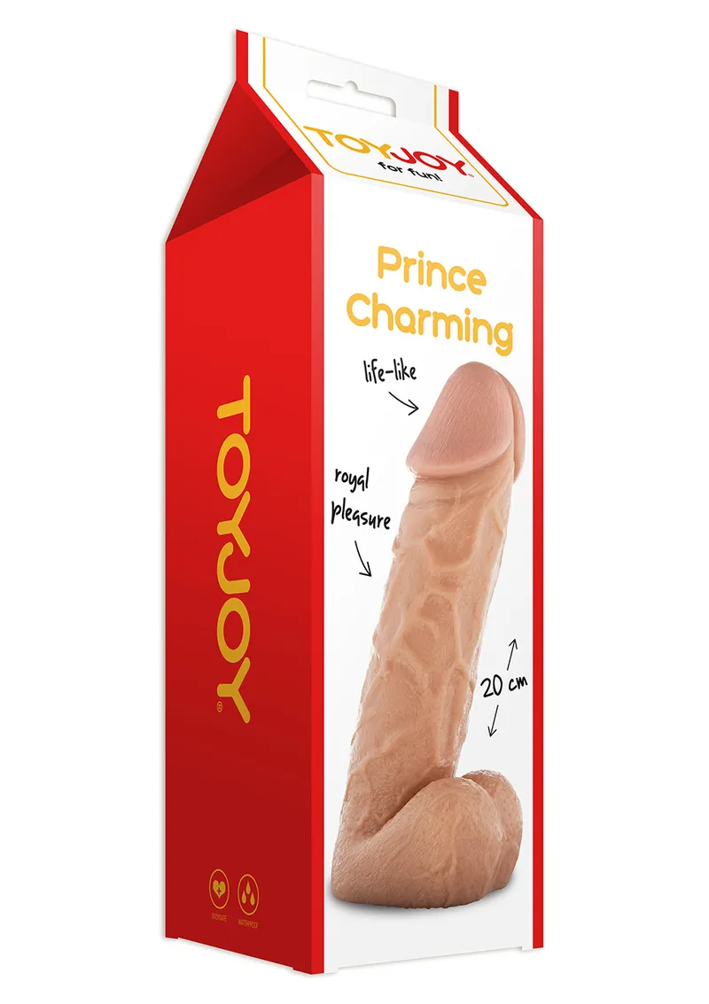 Bild 2 för Prince Charming 20 cm Dong - Verklighetstrogen dildo