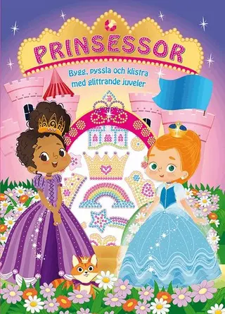 Produktfoto för Prinsessor Bygg, pyssla och klistra med glittrande juveler