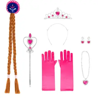 Produktfoto för Prinsessutklädnad Set Silver & Rosa