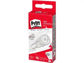 Produktfoto för Pritt Påfyllningskassett till påfyllningsbar Flex-korrigeringsrulle, 6 mm x 12 m (hängande låda)