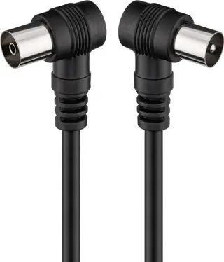 Produktfoto för Pro Angled antenna cable (<70 dB) 2x shielded 1.5m