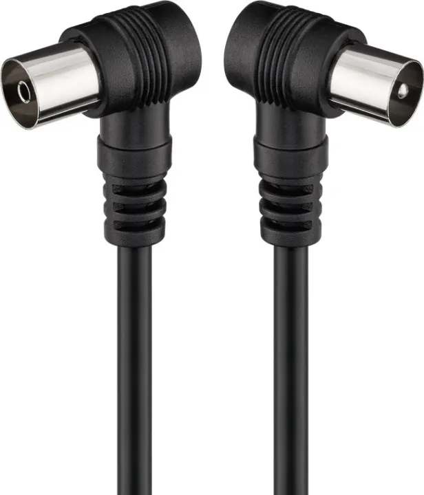 Alternativ bild 0 för Pro Angled antenna cable (<70 dB) 2x shielded 1.5m