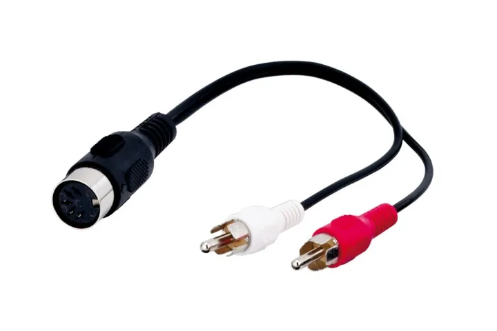 Alternativ bild 0 för Pro DIN 5 pins F - 2xRCA M - 0.2m