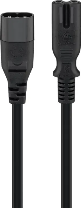 Produktfoto för Pro Extension cord C7/C8 2 m black