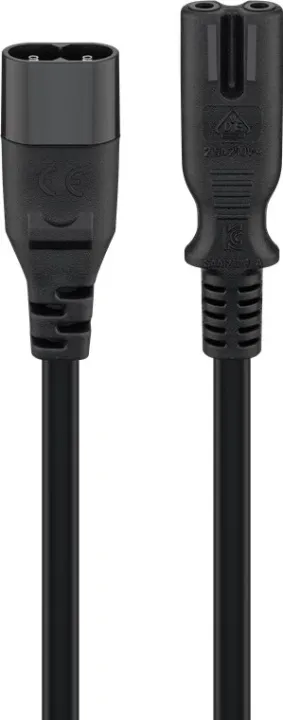 Alternativ bild 0 för Pro Extension cord C7/C8 2 m black