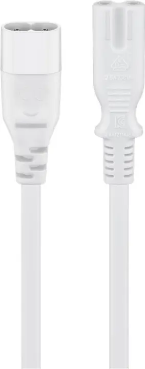 Produktfoto för Pro Extension cord C7/C8 2 m white