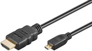 Produktfoto för Pro HDMI - Micro HDMI 2.0 - Displaykabel - 3m - Svart