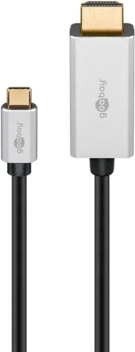 Alternativ bild 0 för Pro HDMI - USB-C - Displaykabel - 2m - Grå