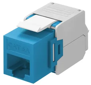 Produktfoto för Pro Keystone module RJ45 CAT 6A UTP blue