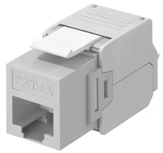 Produktfoto för Pro Keystone module RJ45 CAT 6A UTP light gray