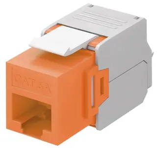 Produktfoto för Pro Keystone module RJ45 CAT 6A UTP orange
