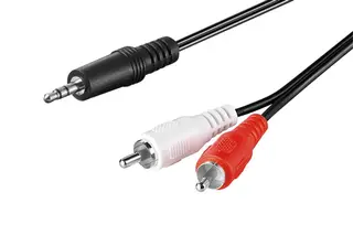 Produktfoto för Pro MiniJack - 2xRCA - Black - 0.5m