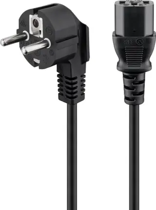 Produktfoto för Pro Power cable C13 1x90° - Svart - 3 m