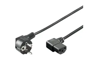 Produktfoto för Pro Power cable C13 2x90° - Svart - 1.5 m