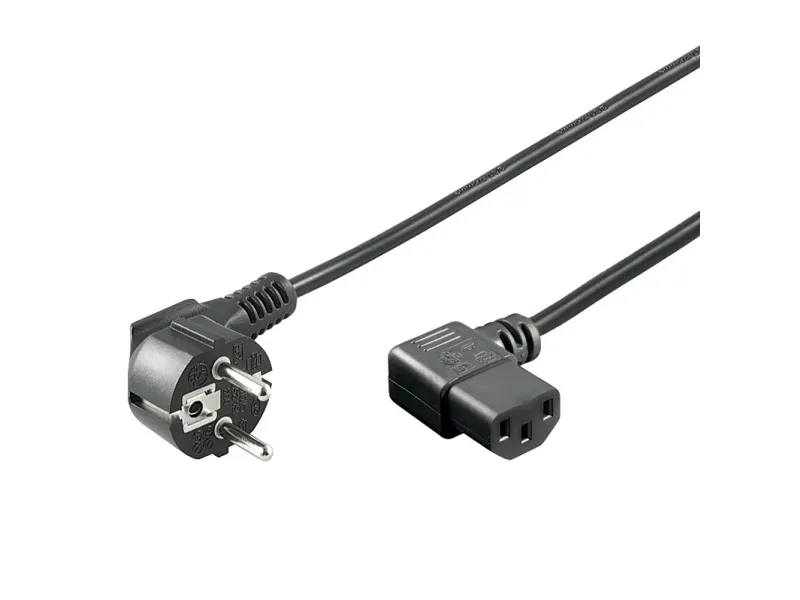Alternativ bild 0 för Pro Power cable C13 2x90° - Svart - 1.5 m