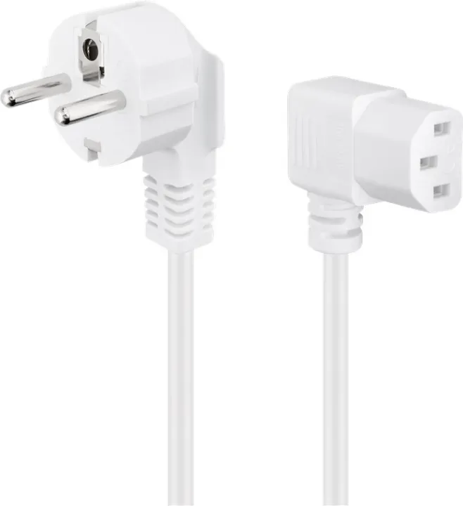 Alternativ bild 0 för Pro Power cable C13 2x90° - Vit - 2 m