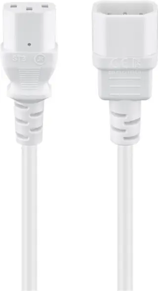 Produktfoto för Pro Power cable C14 - C13 - White - 1m