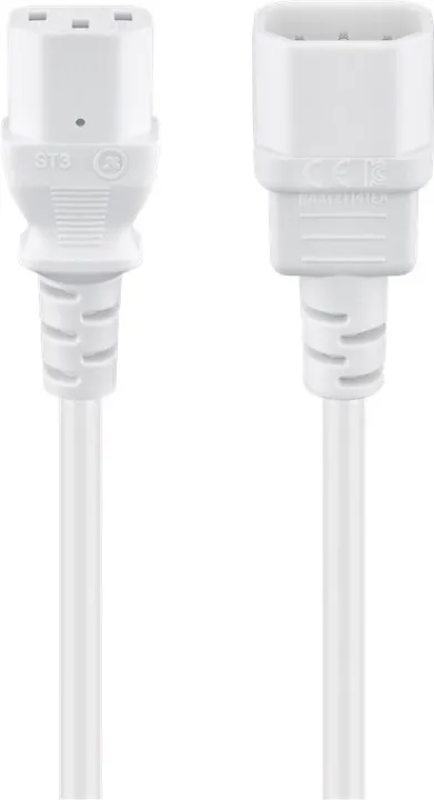 Alternativ bild 0 för Pro Power cable C14 - C13 - White - 1m