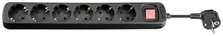 Produktfoto för Pro Power Socket x6 - Bk - Switch - 1.5m