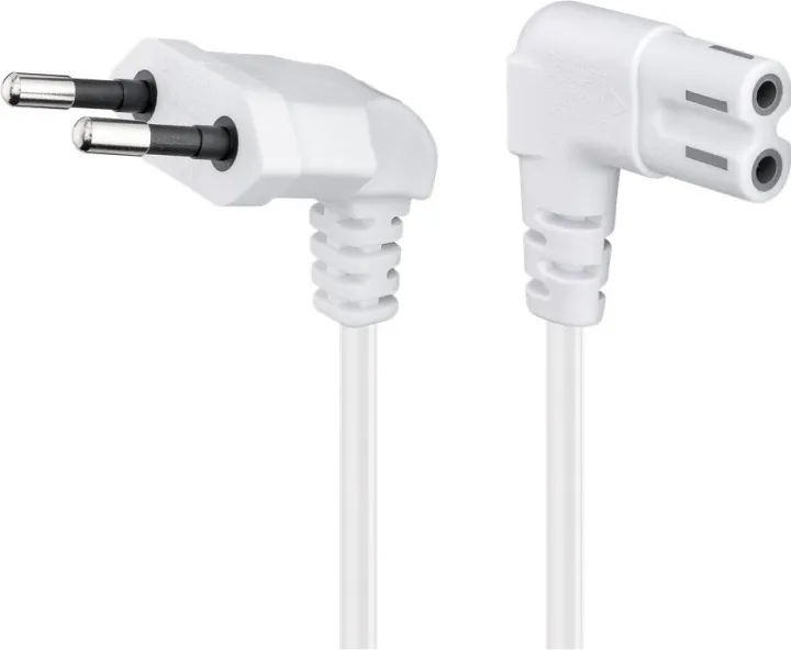 Alternativ bild 0 för Pro Strömkabel C7 (2 pins) - Vit - 0.7 m - 90°