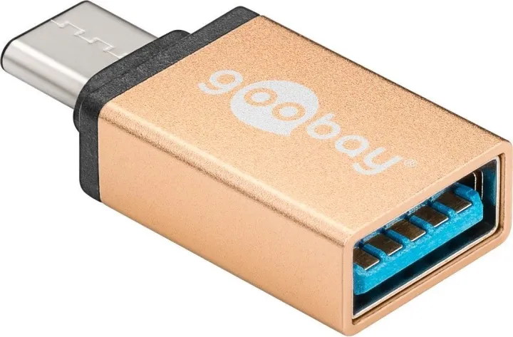 Alternativ bild 0 för Pro USB 3.1 C - USB 3 A adapter - Gold