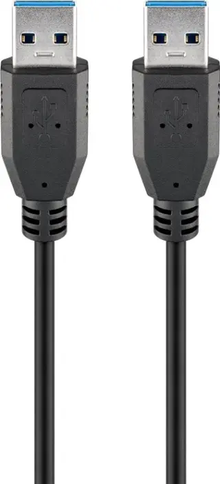 Produktfoto för Pro USB-A <-> USB-A - 0.5m - Svart