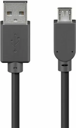 Produktfoto för Pro USB-A <-> USB Micro-B - 0.15m - Svart
