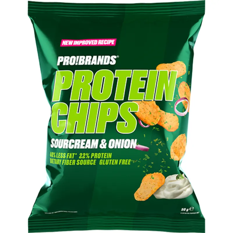 Bild 2 för ProBrands Protein Chips Sour Cream & Onion 50g