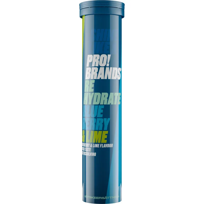 Bild 2 för ProBrands Rehydrate Effervescent Blurberry Lime 20 brustabletter