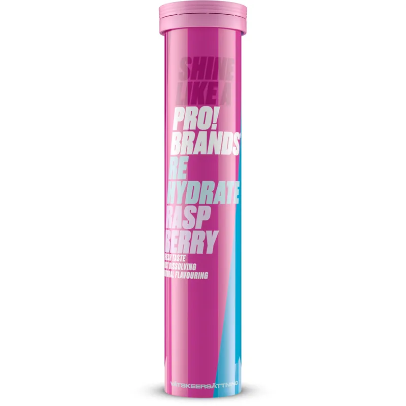 Bild 2 för ProBrands Rehydrate Effervescent Raspberry 20 brustabletter