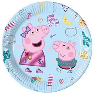Produktfoto för PROCOS Papptallrikar Peppa Pig, 23 cm, 8 st (Plastfri)