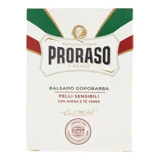 Produktfoto för Proraso Aftershave Balm Sensitive Skins, After shave-balsam, Känslig hud, 1 styck, 100 ml, Motverkar irritation, Lugnande, Flaska