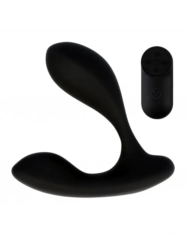 Bild 1 för Prostatic Vibrator With Remote Black