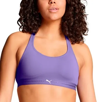 Alternativ bild 0 för Puma BH Crossback Padded Sporty Top Lila polyamid Small Dam