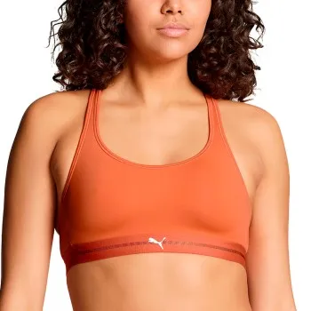 Alternativ bild 0 för Puma BH Crossback Padded Sporty Top Orange polyamid Medium Dam