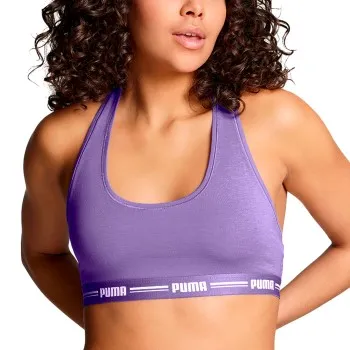 Alternativ bild 0 för Puma BH Iconic Racer Back Bra Lila Small Dam
