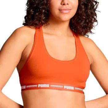 Alternativ bild 0 för Puma BH Iconic Racer Back Bra Orange Small Dam