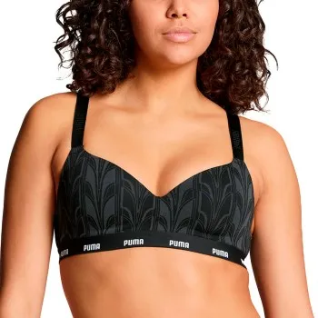 Alternativ bild 0 för Puma BH Printed Padded Top Svart bomull X-Large Dam