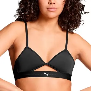 Produktfoto för Puma Cut Out Triangle Top Svart polyamid X-Small Dam