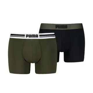 Produktfoto för Puma Kalsonger 2P Everyday Placed Logo Boxer Svart/Grön bomull Medium Herr